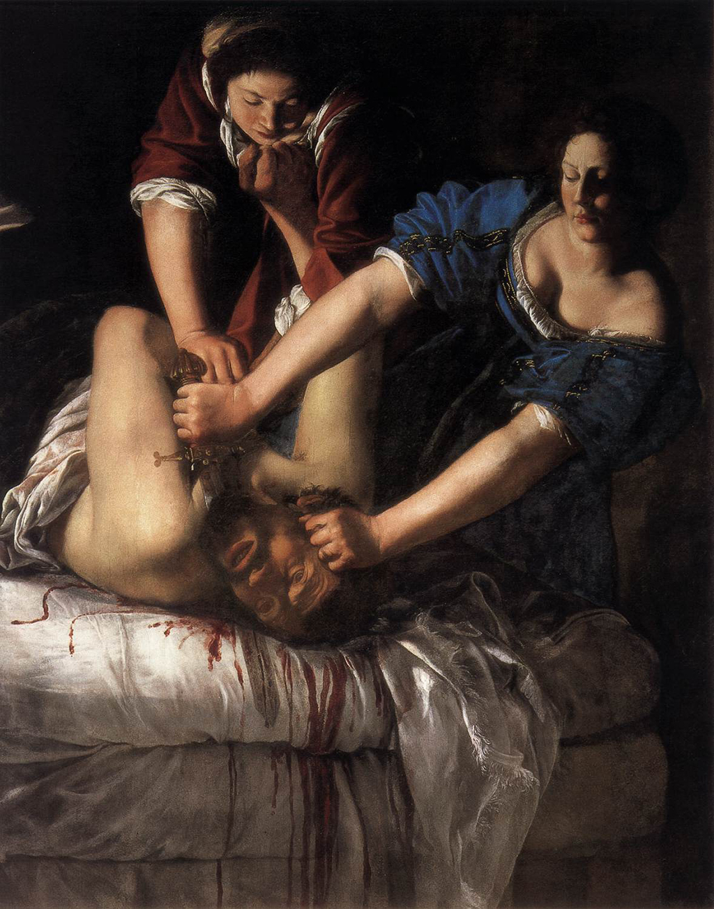 Judith Slaying Holofernes (Naples) in Detail Artemisia Gentileschi